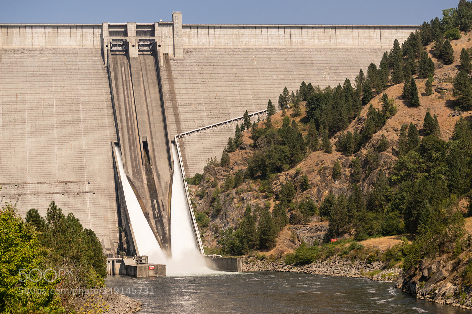 Sony a7 sample photo. Dworshak dam concrete gravity photography
