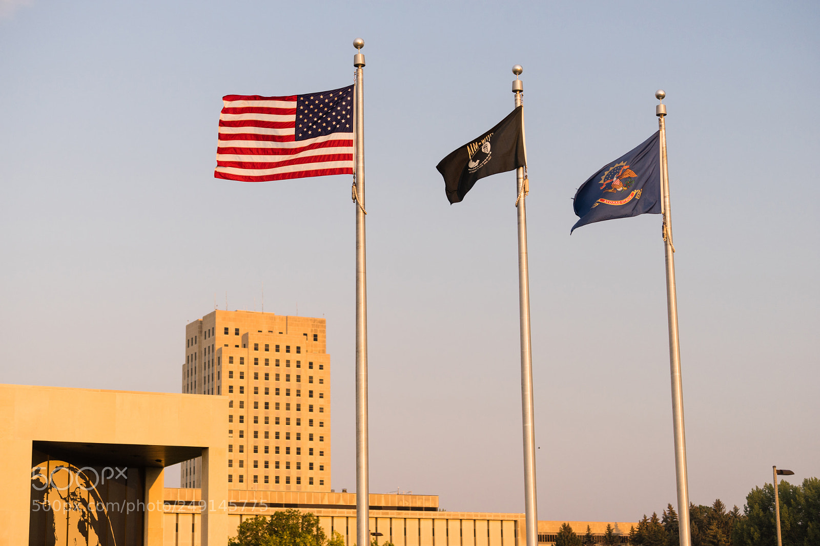 Sony a7 sample photo. Flags fliy north dakota photography