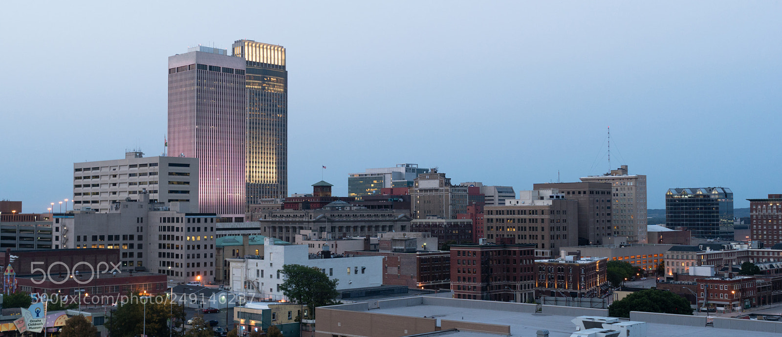 Sony a6300 sample photo. Panoramic view downtown omaha photography