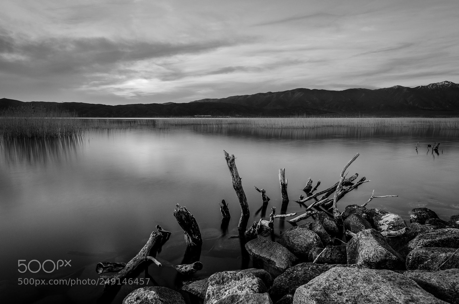 Nikon D5100 sample photo. Doiran lake b&w photography