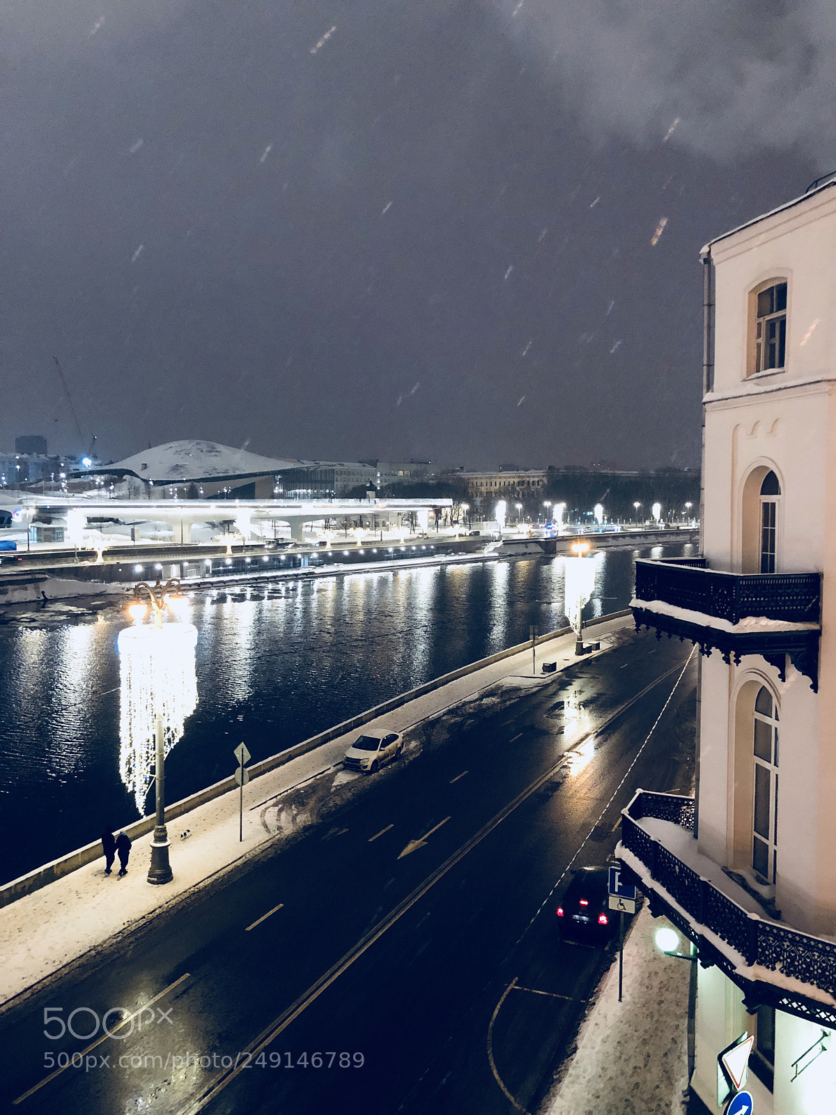 Apple iPhone X sample photo. Moscow at night photography