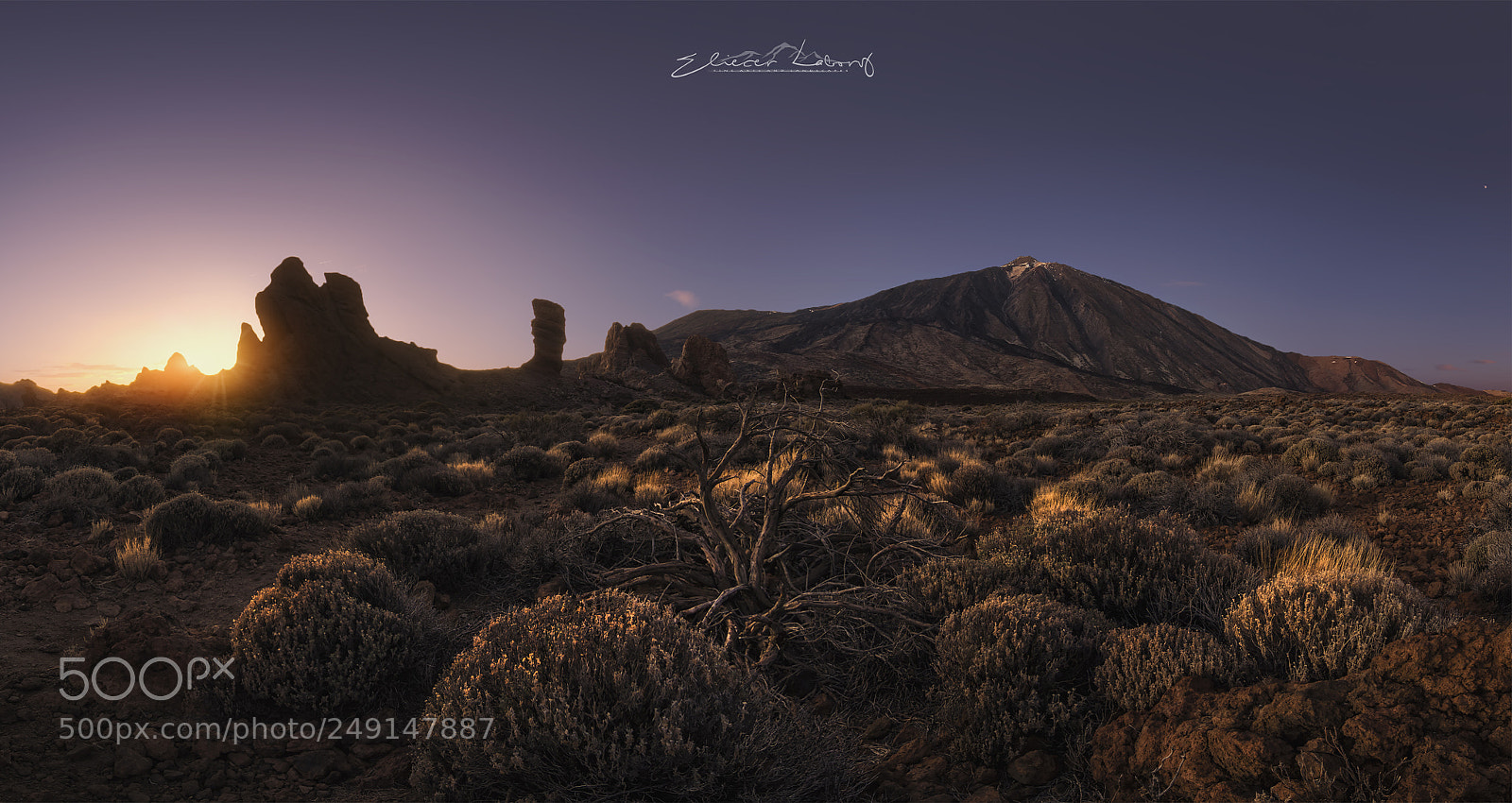Canon EOS 7D Mark II sample photo. Panoramic, sunset in teide photography