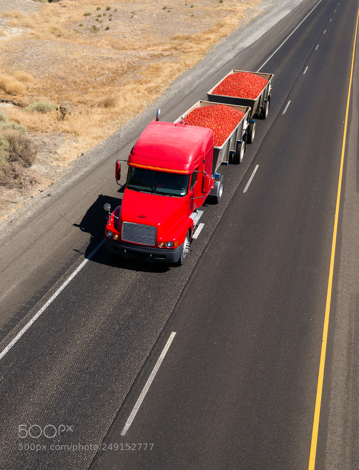 Sony Alpha DSLR-A850 sample photo. Semi truck hauls local photography
