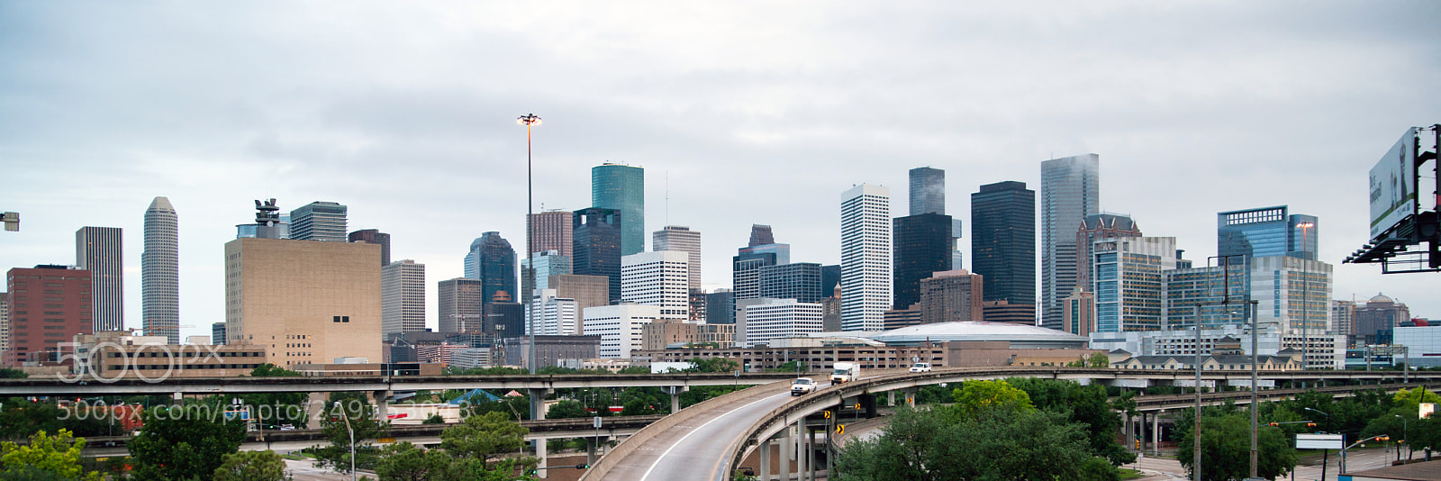 Sony Alpha DSLR-A900 sample photo. Panoramic view houston downtown photography