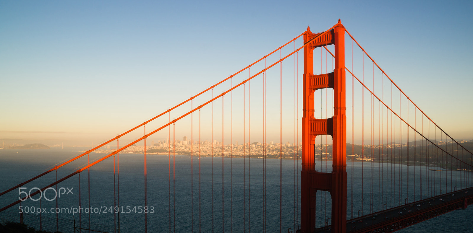 Sony Alpha DSLR-A850 sample photo. Panoramic golden gate bridge photography