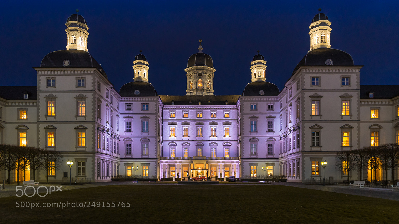Sony a7 II sample photo. Schloss bensberg am abend photography