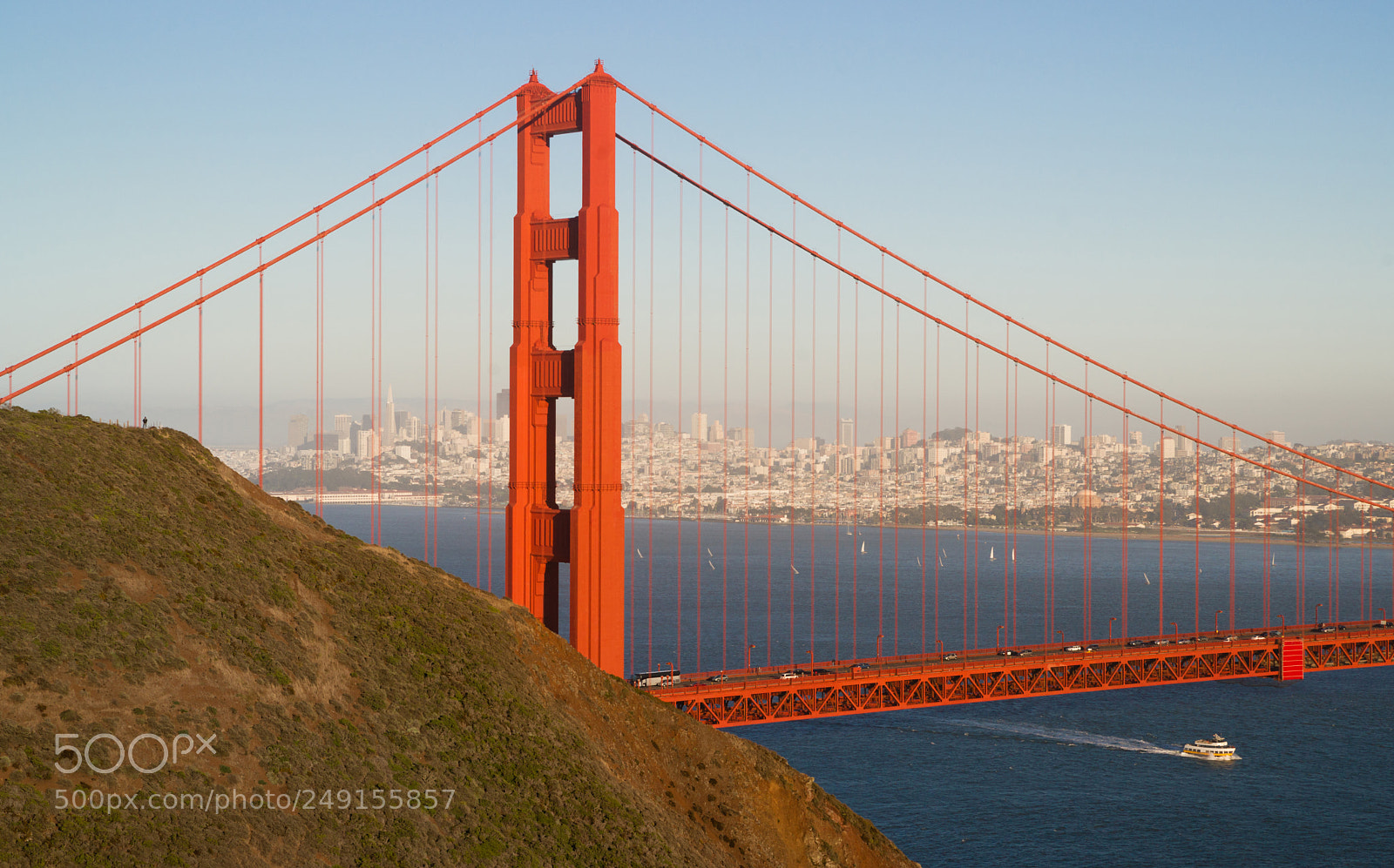 Sony Alpha DSLR-A850 sample photo. Panoramic golden gate bridge photography