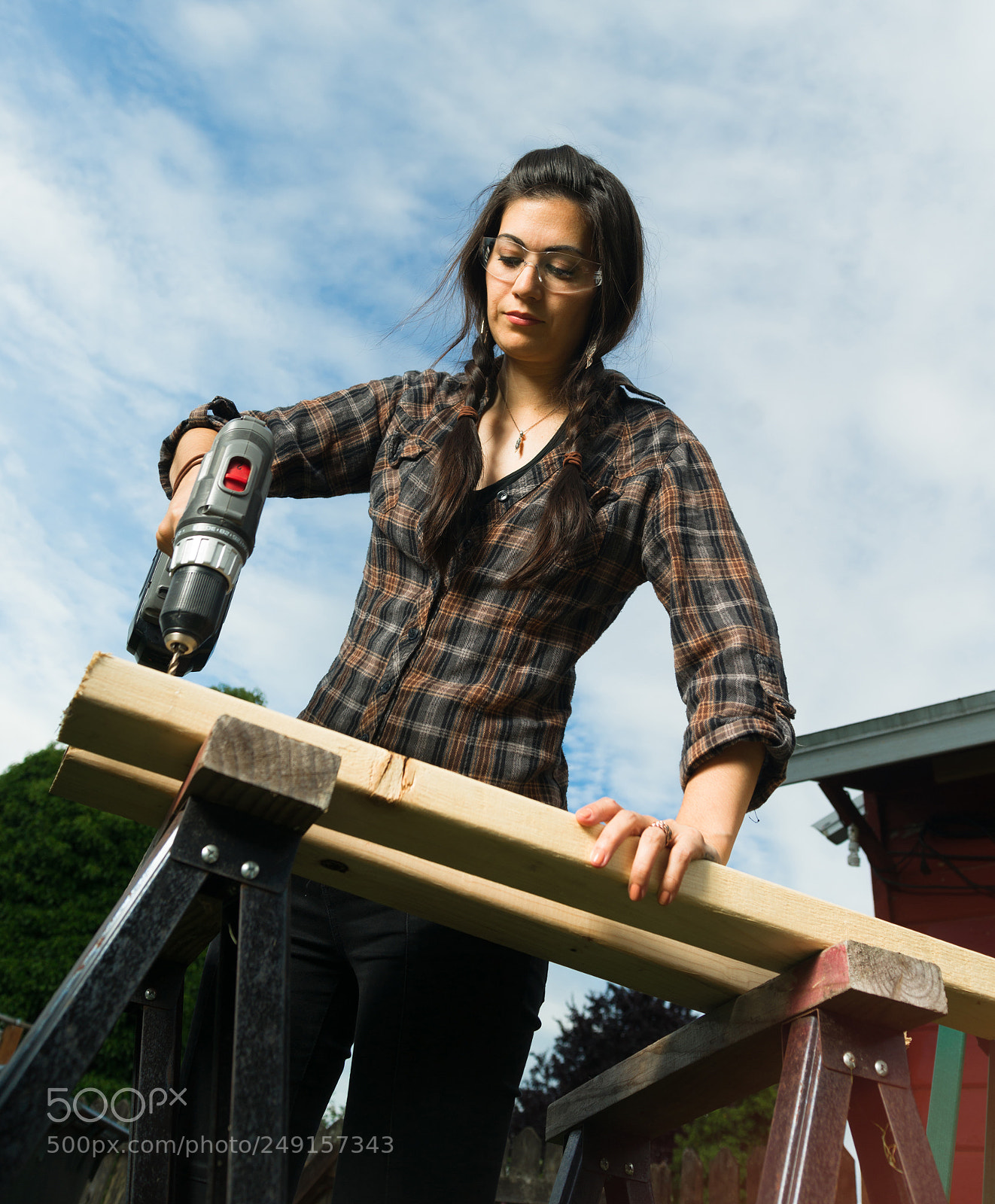 Sony Alpha DSLR-A850 sample photo. Craftsperson woman uses power photography