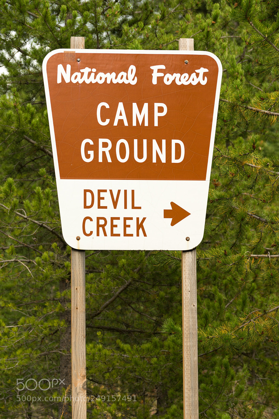 Sony a7 sample photo. National forest sign devil photography