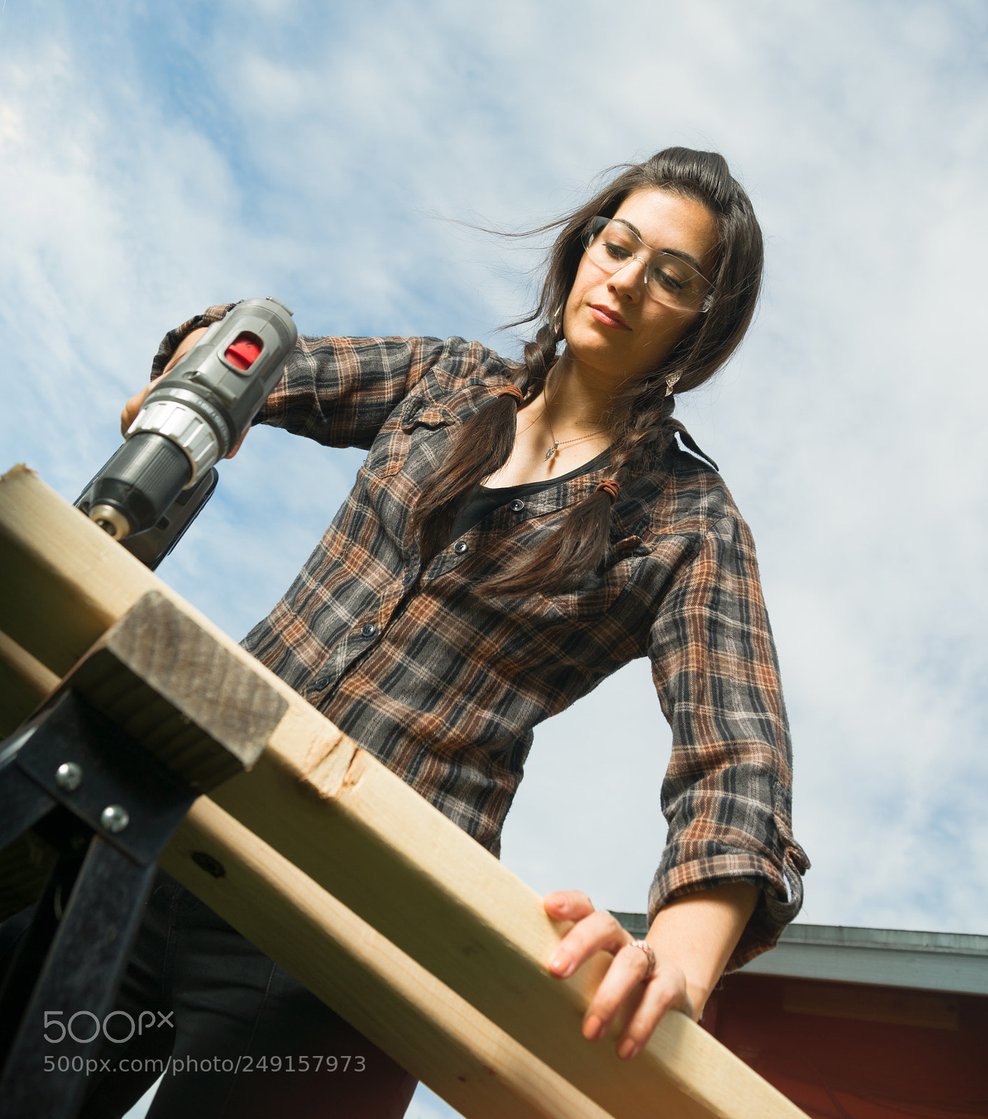 Sony Alpha DSLR-A850 sample photo. Craftsperson woman uses power photography