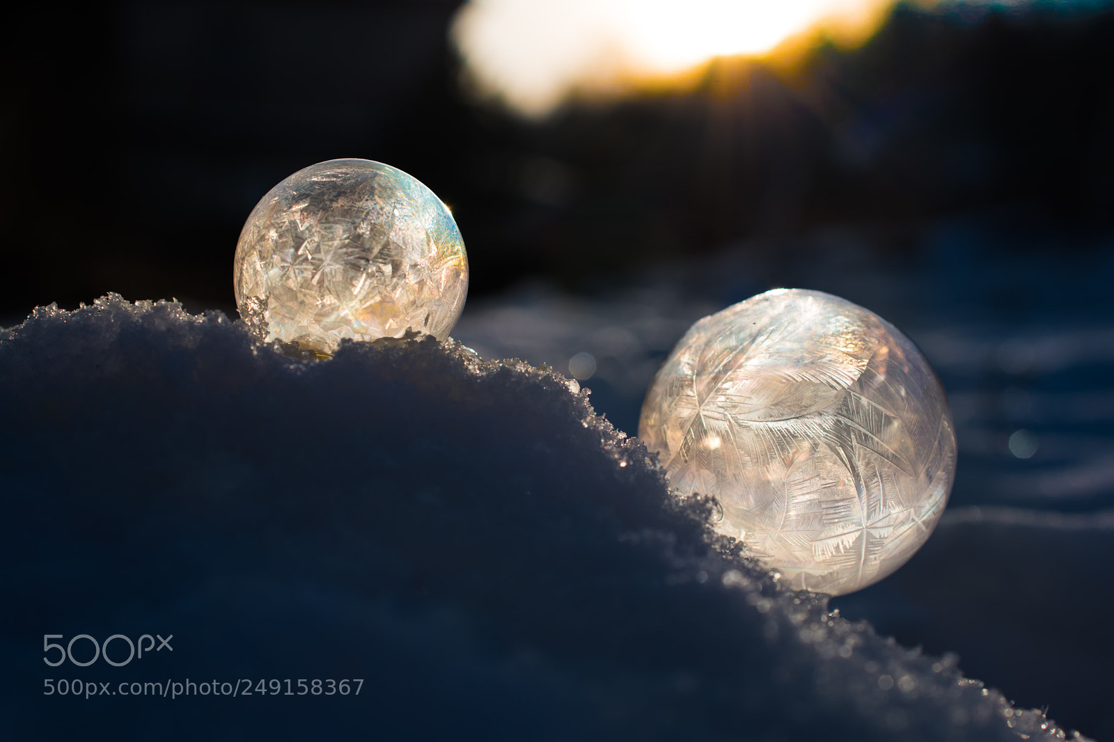 Nikon D5500 sample photo. Frozen bubbles photography