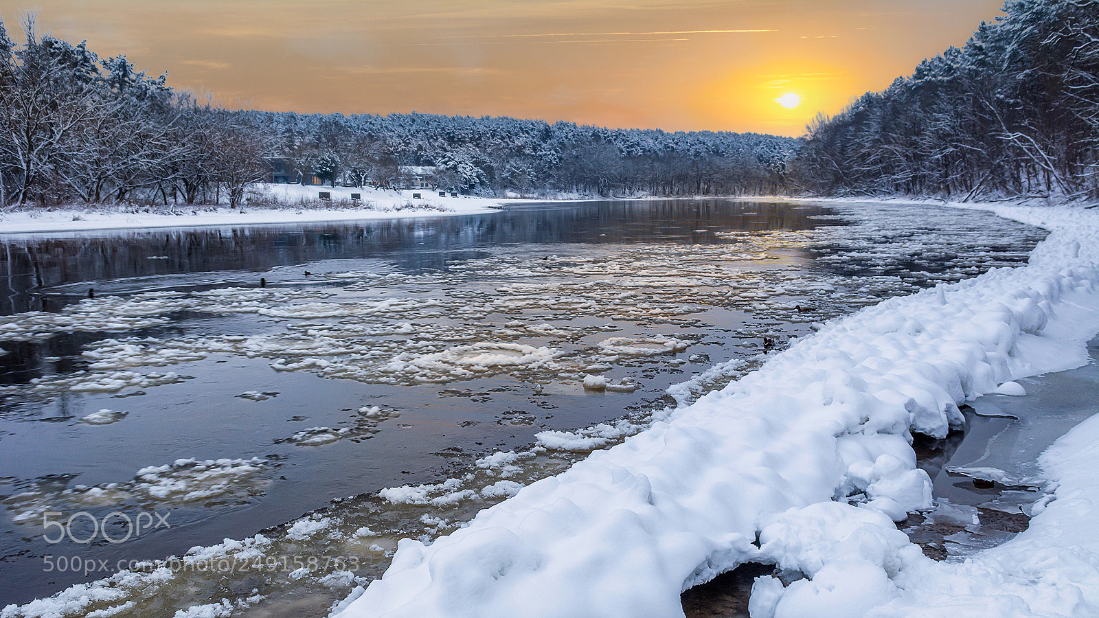 Nikon D7100 sample photo. Winter river photography