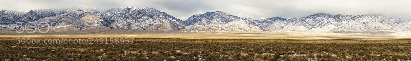 Sony a7 sample photo. Winter landscape panoramic mount photography