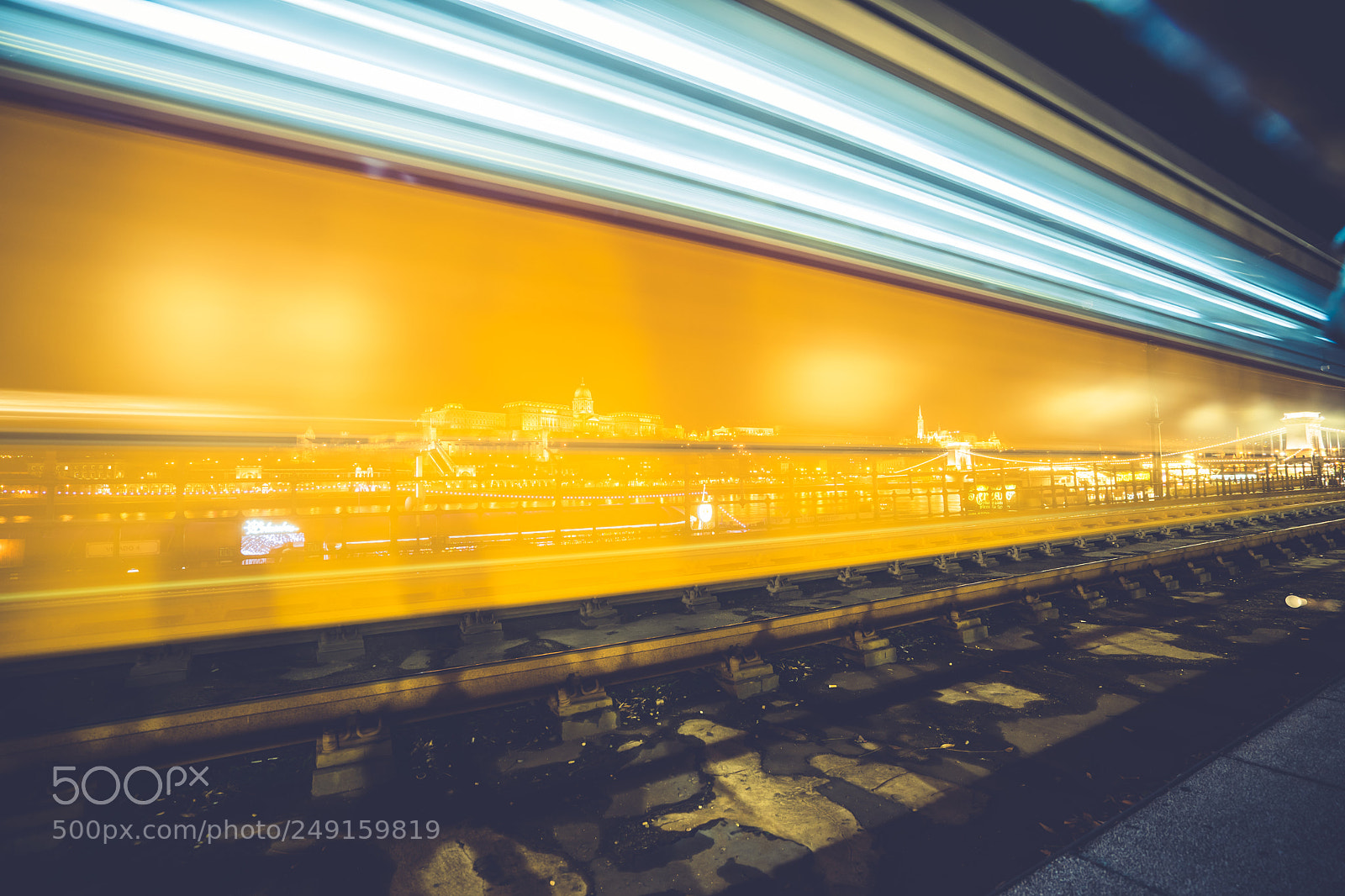 Sony a7 II sample photo. Historic tram light trails photography