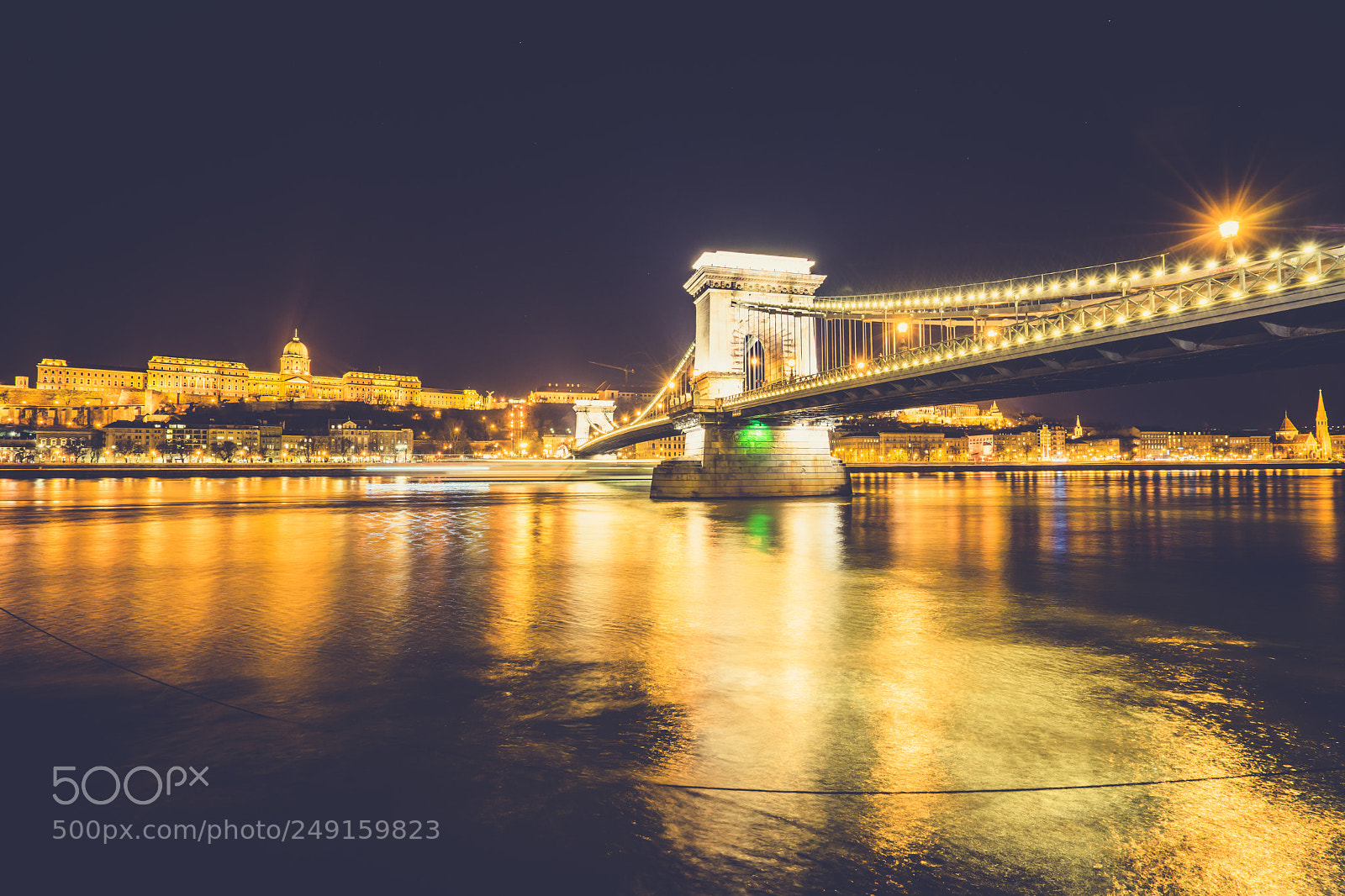 Sony a7 II sample photo. Chain bridge on danube photography