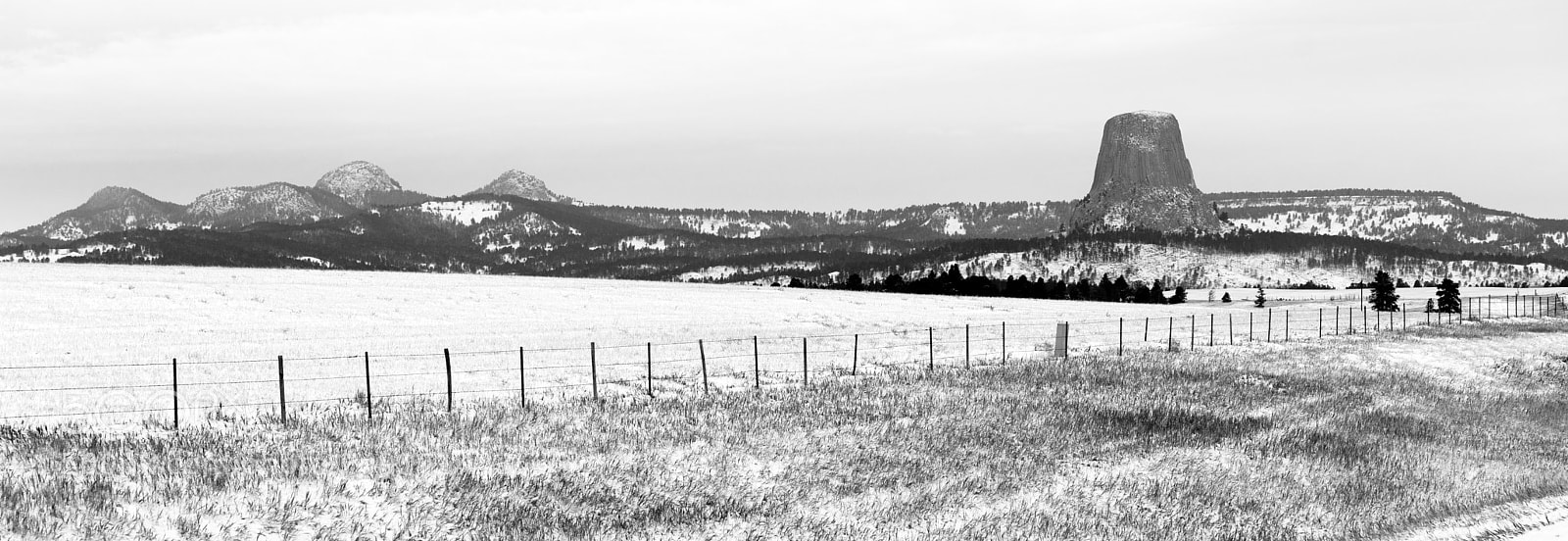 Sony a7 sample photo. Devils tower wyoming winter photography