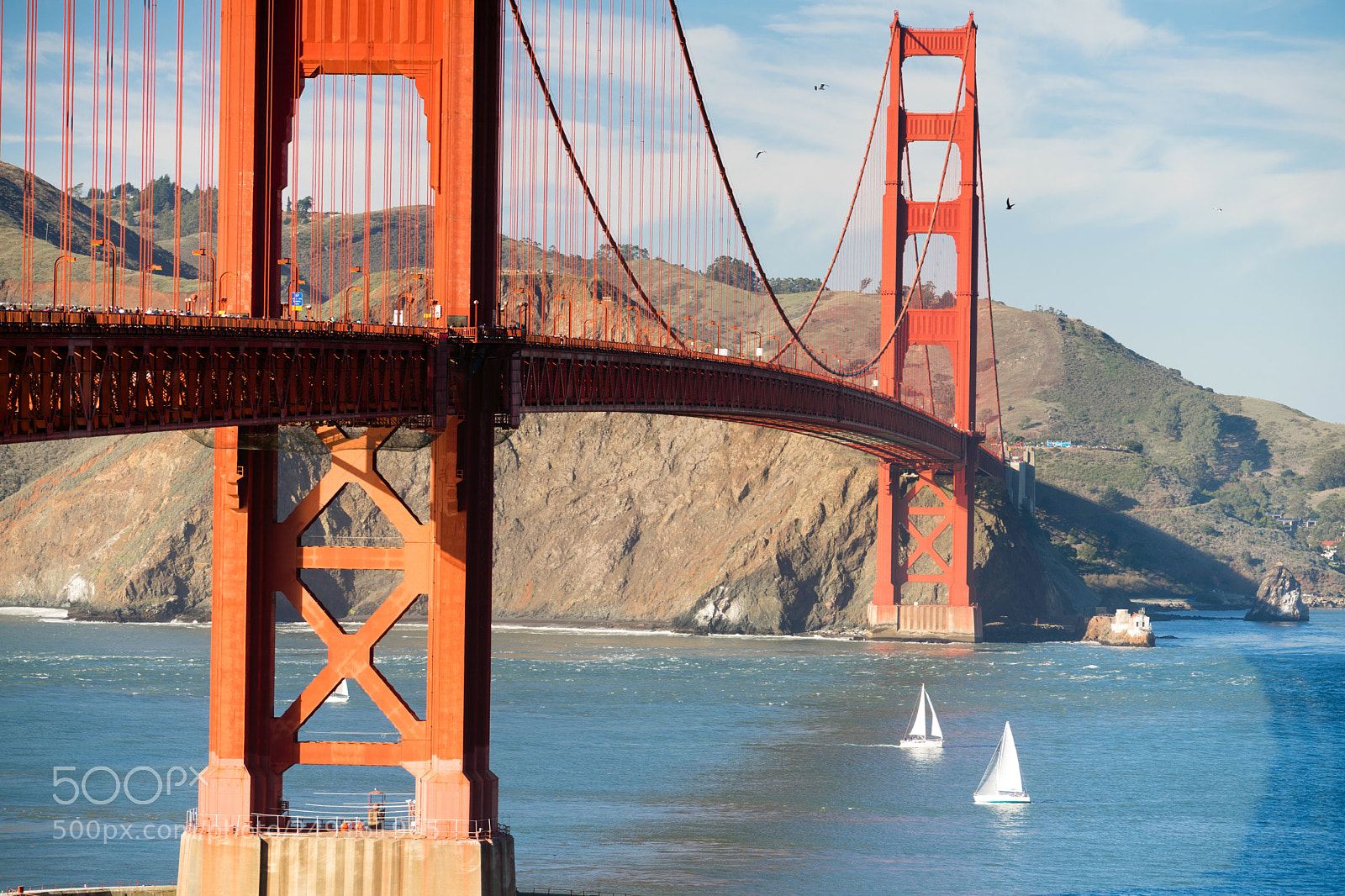 Sony a7 sample photo. Two sailboats golden gate photography