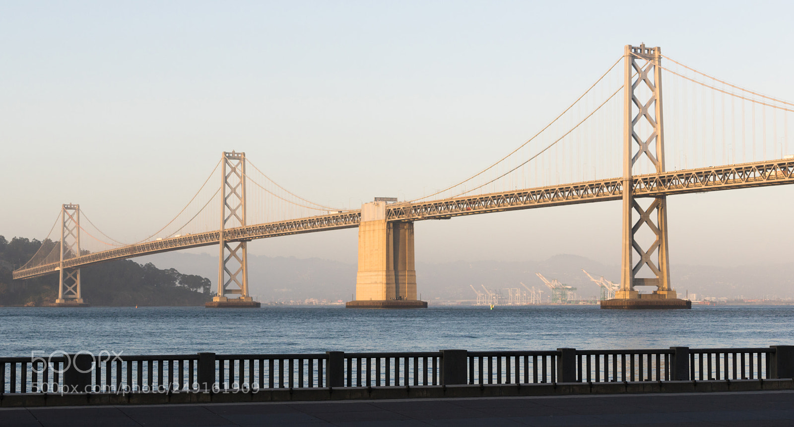 Sony a7 sample photo. Panoramic composition bay bridge photography