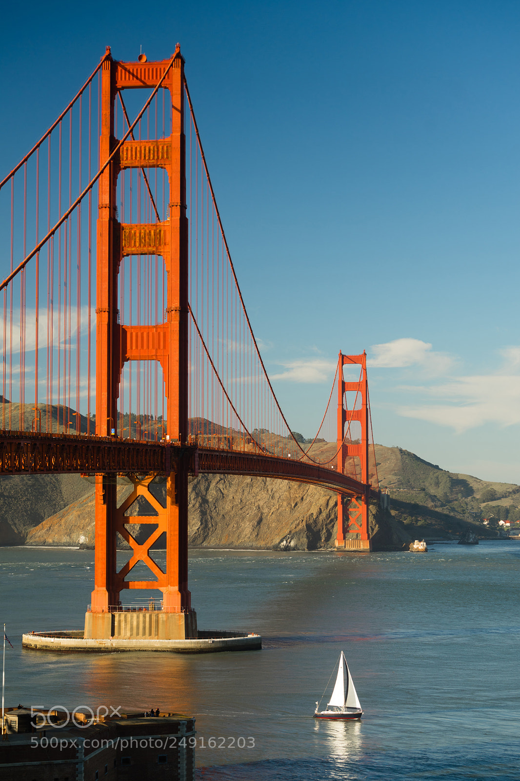Sony a7 sample photo. Golden gate bridge fort photography