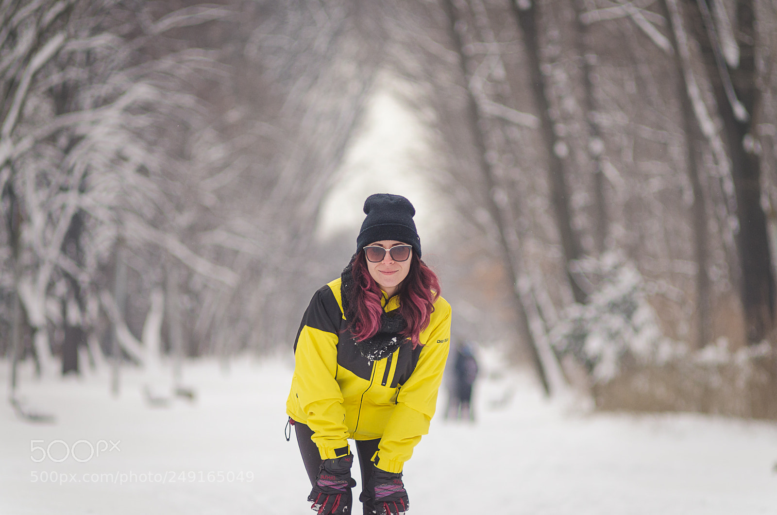 Nikon D7000 sample photo. Girl in snow park photography