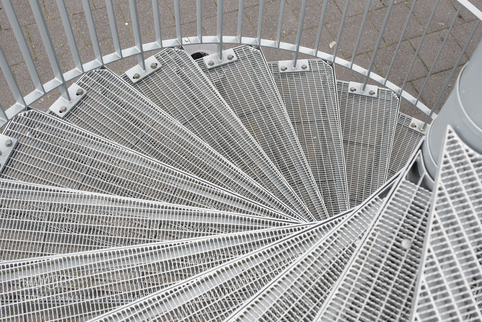 Nikon D810 sample photo. Metal spiral staircase photography
