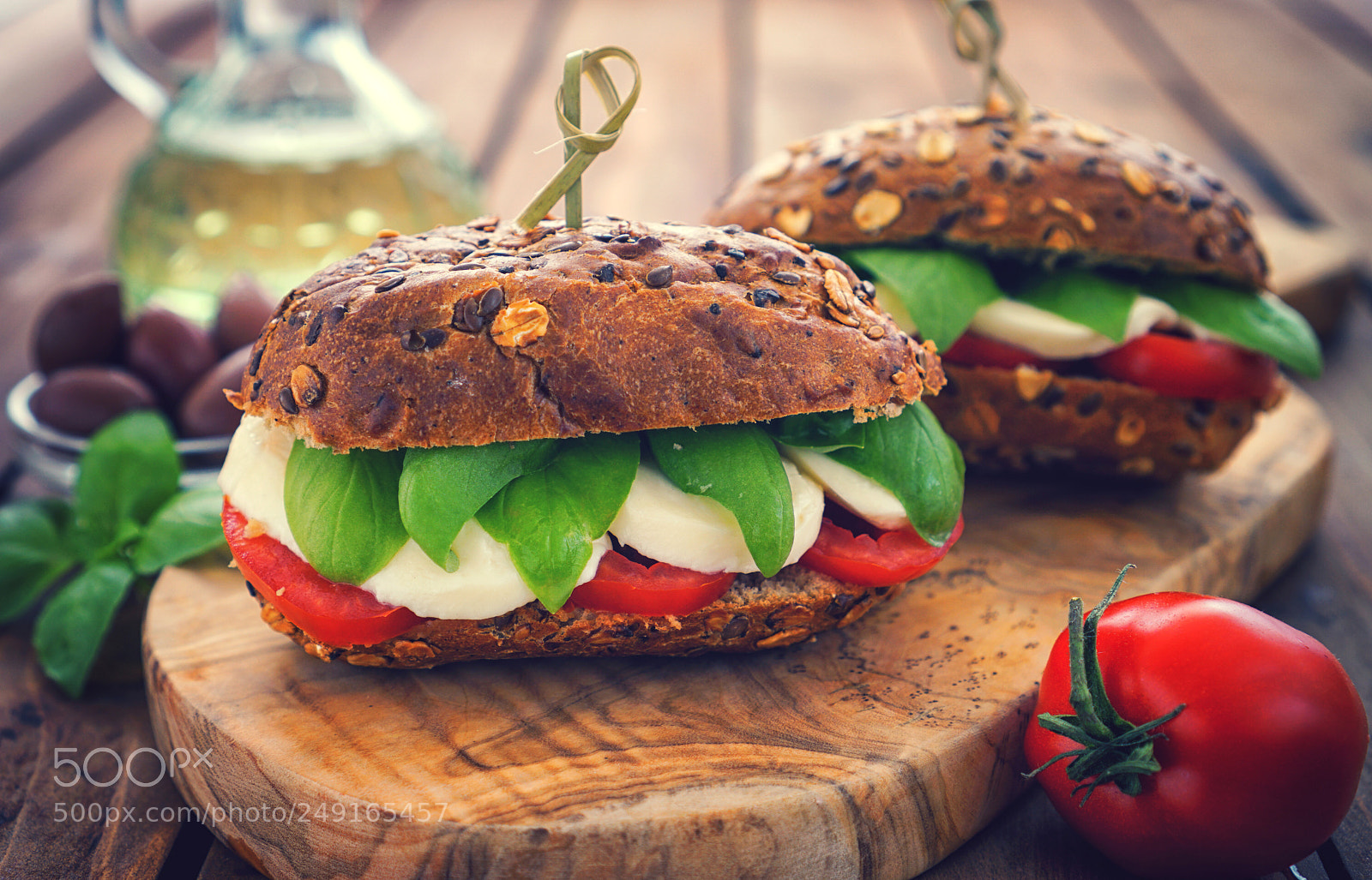 Sony a6300 sample photo. Italian caprese sandwiches photography