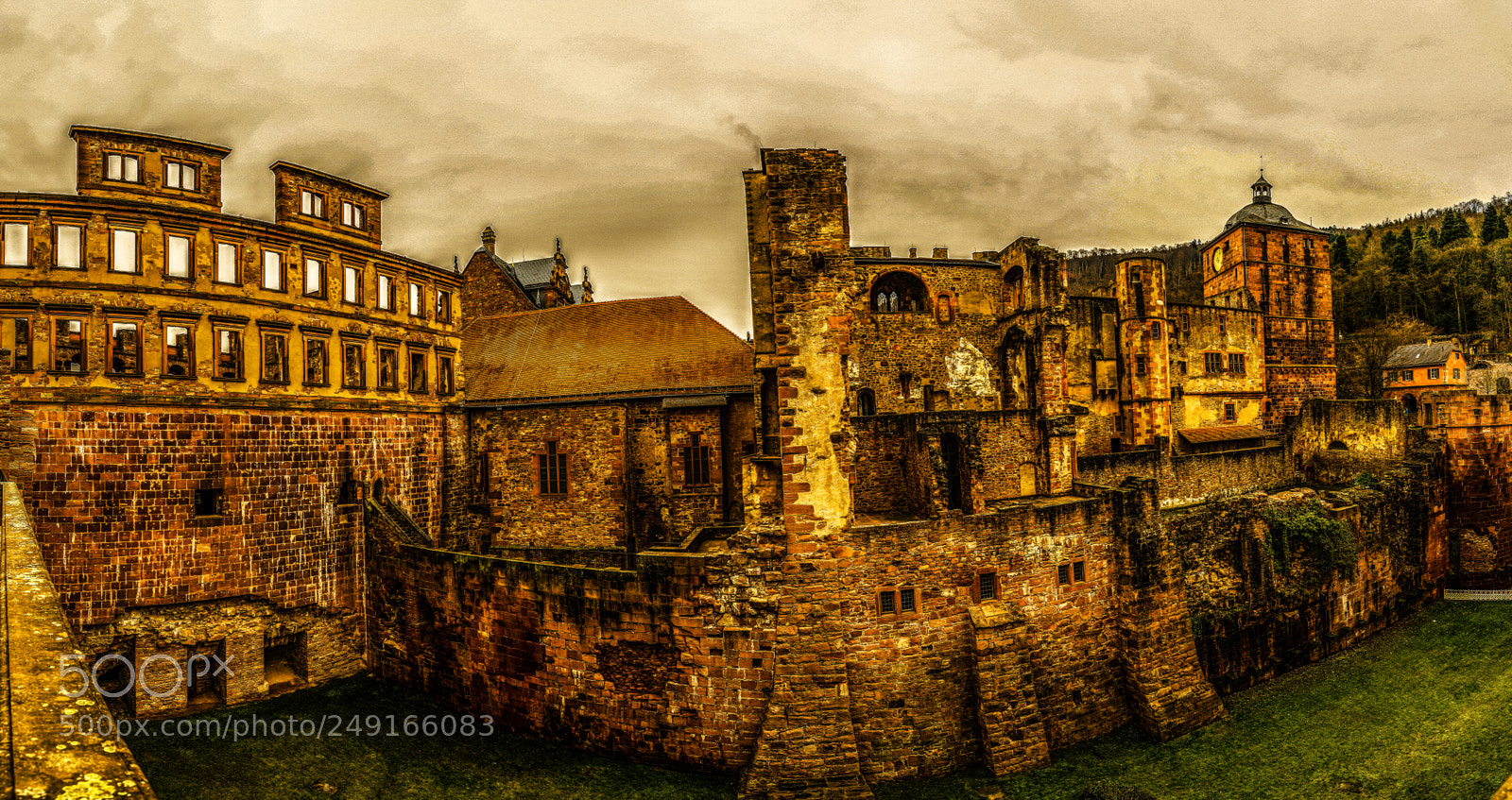 Nikon D800 sample photo. Heidelberg castle - pano photography