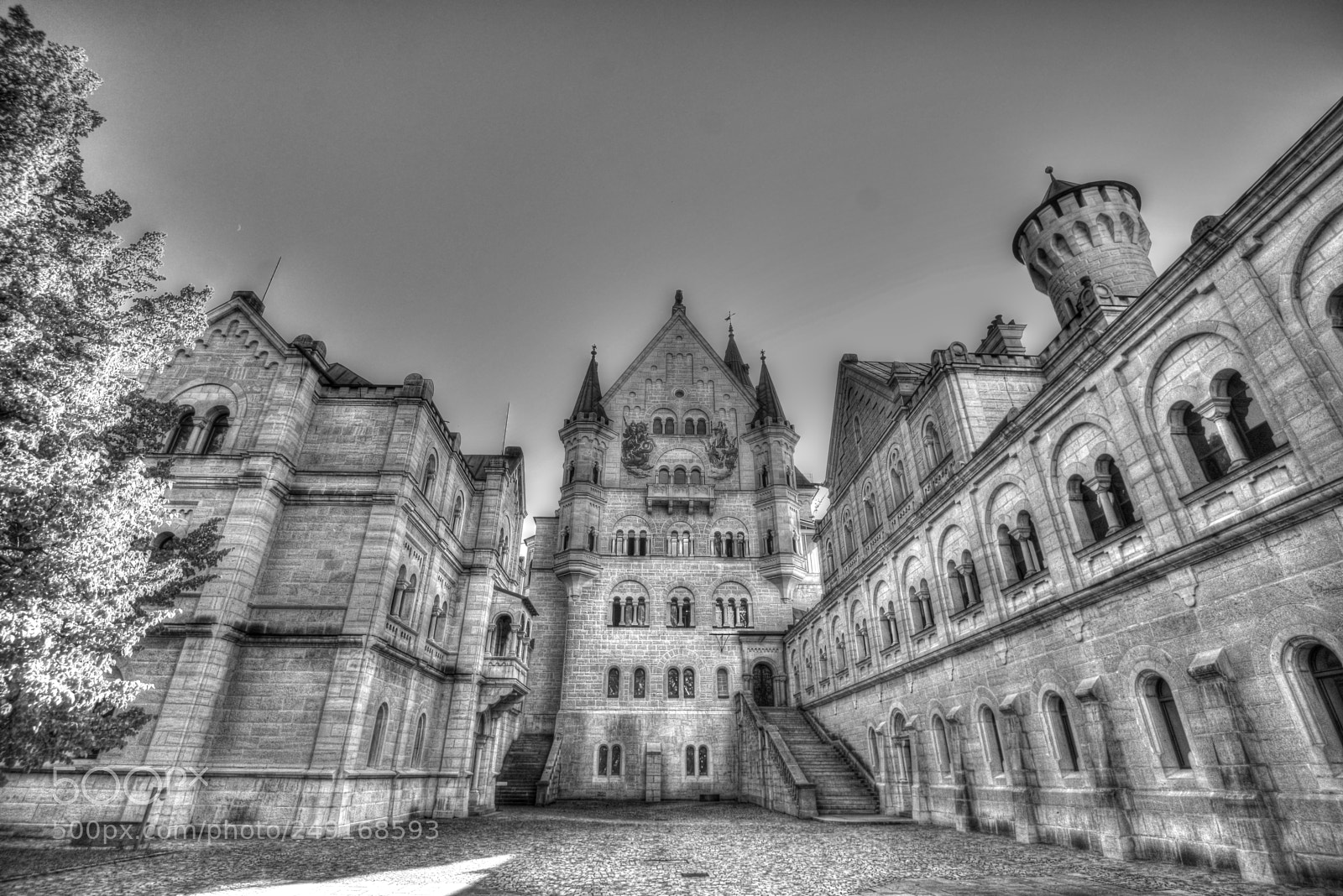 Nikon D610 sample photo. B&w castle photography