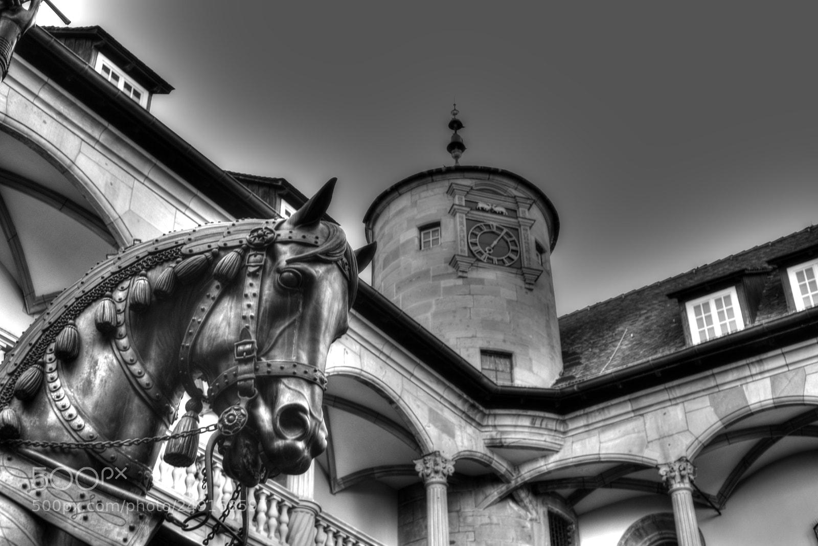 Nikon D610 sample photo. B&w clock photography