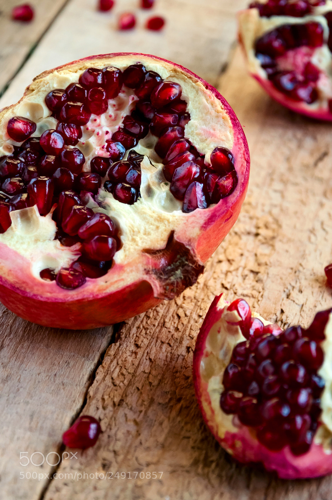 Nikon D90 sample photo. Juicy ripe pomegranate fruit photography