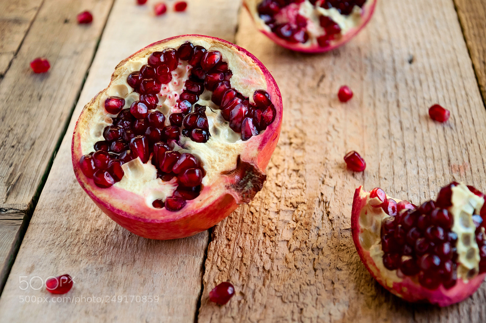 Nikon D90 sample photo. Juicy ripe pomegranate fruit photography