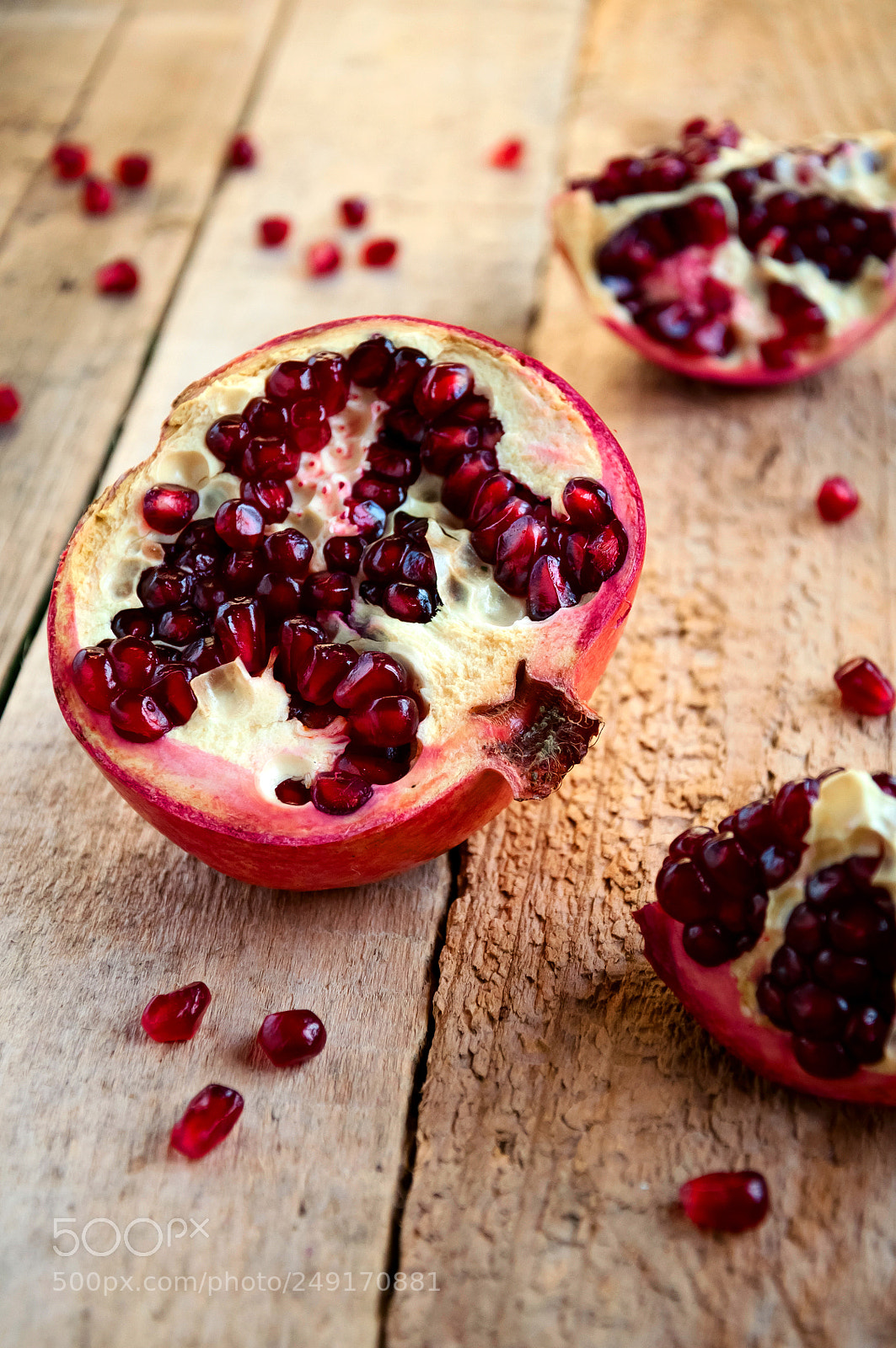 Nikon D90 sample photo. Juicy ripe pomegranate fruit photography