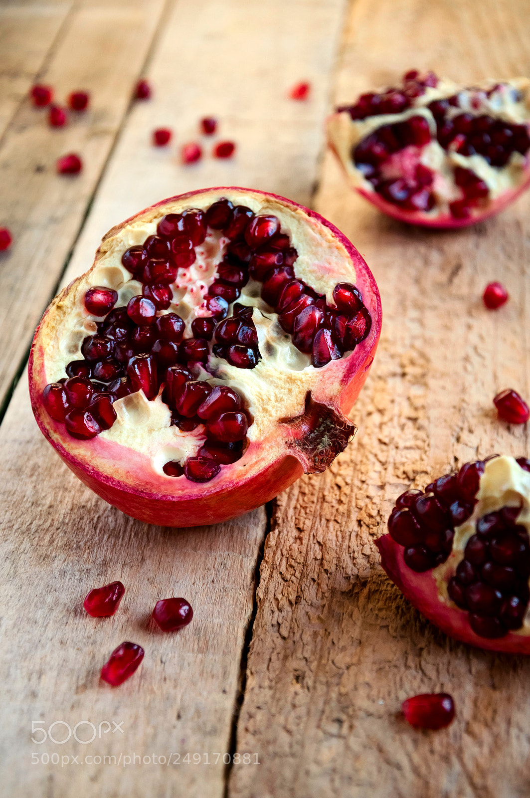 Nikon D90 sample photo. Juicy ripe pomegranate fruit photography