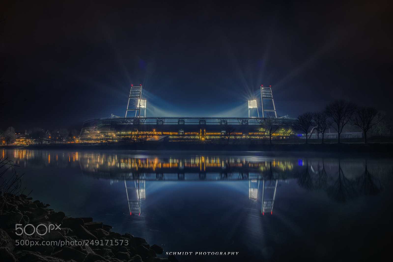Nikon D5300 sample photo. Weserstadion by night photography