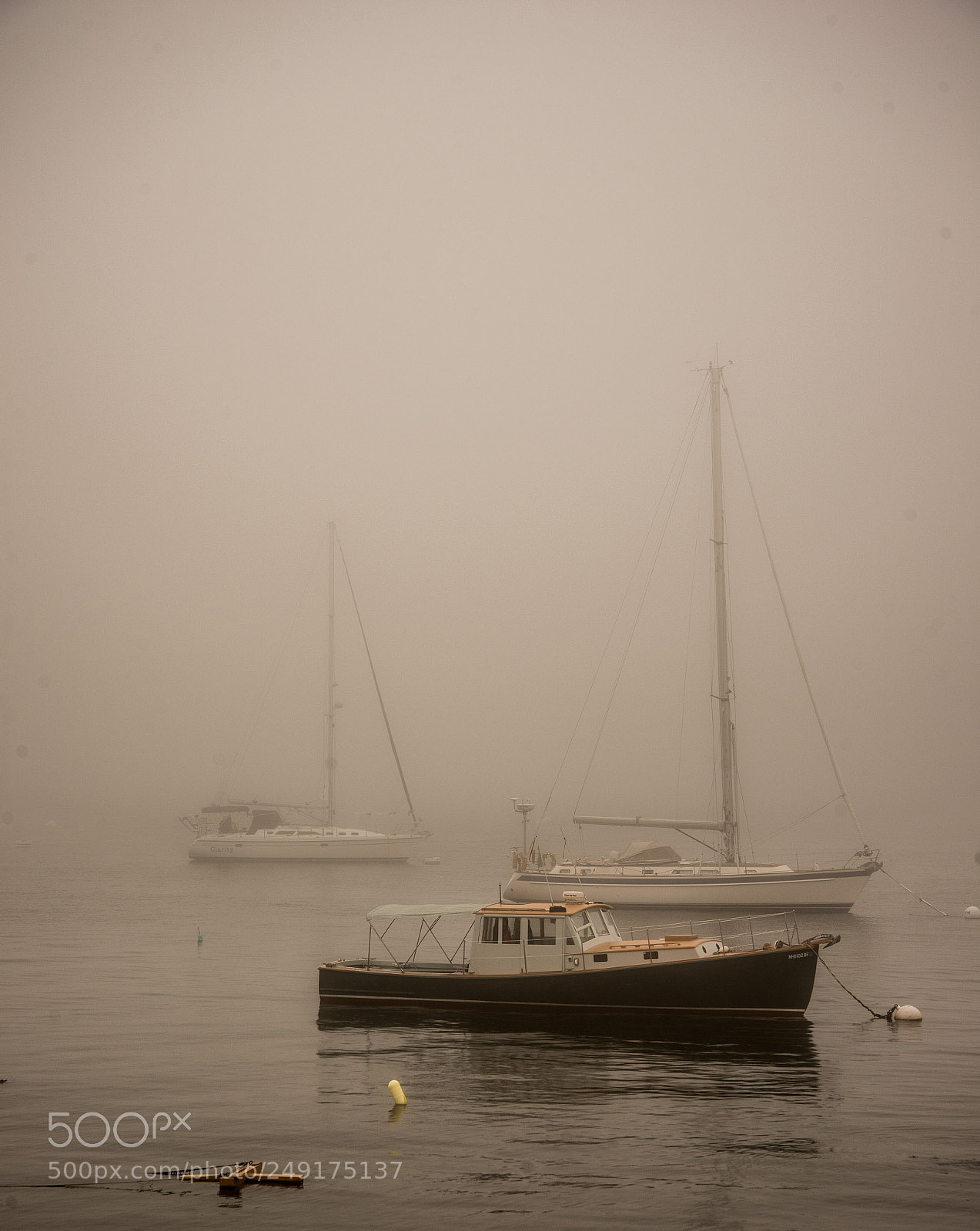 Nikon D610 sample photo. Boats in mist photography