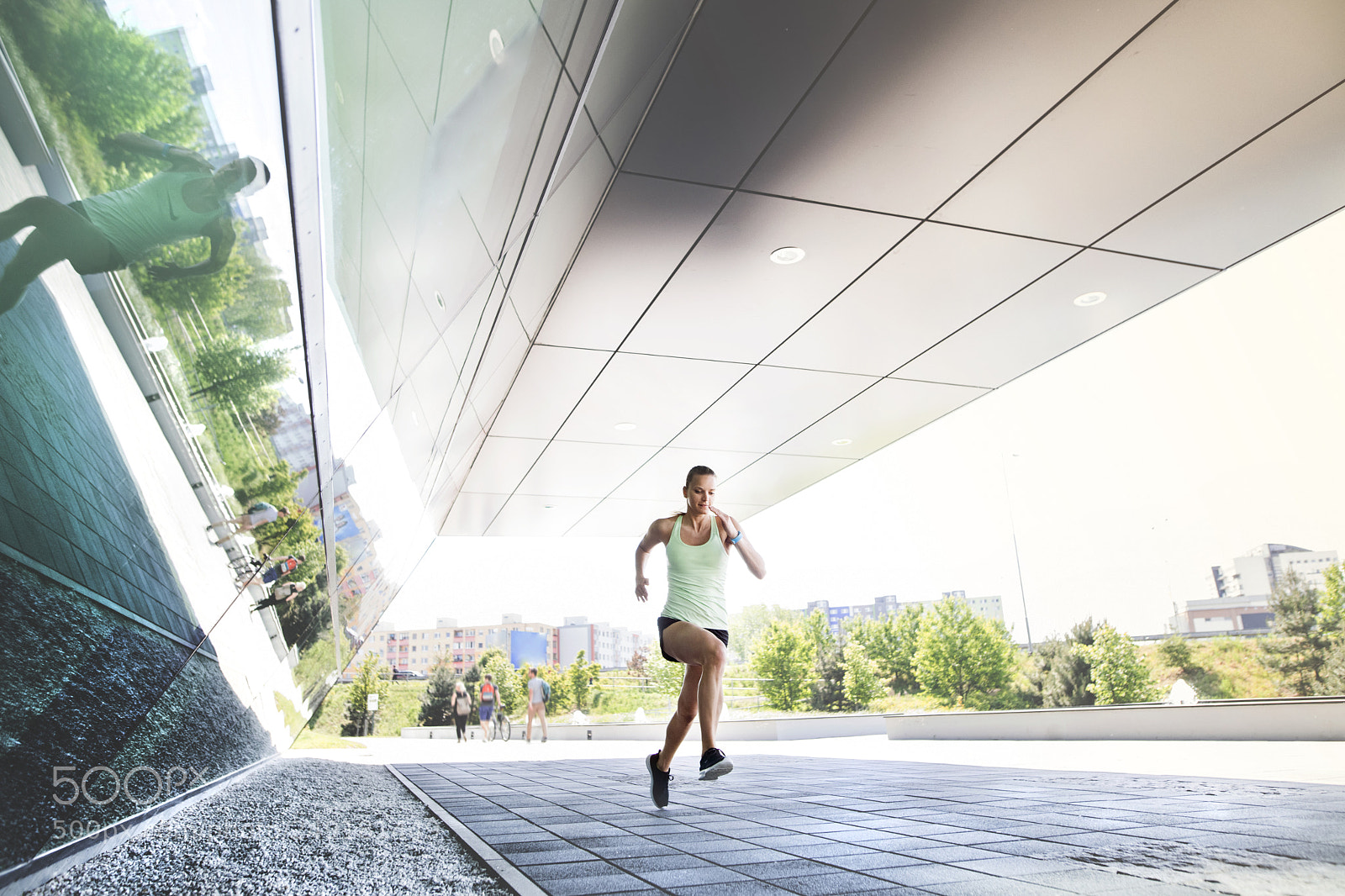 Nikon D5 sample photo. Beautiful young athlete running photography