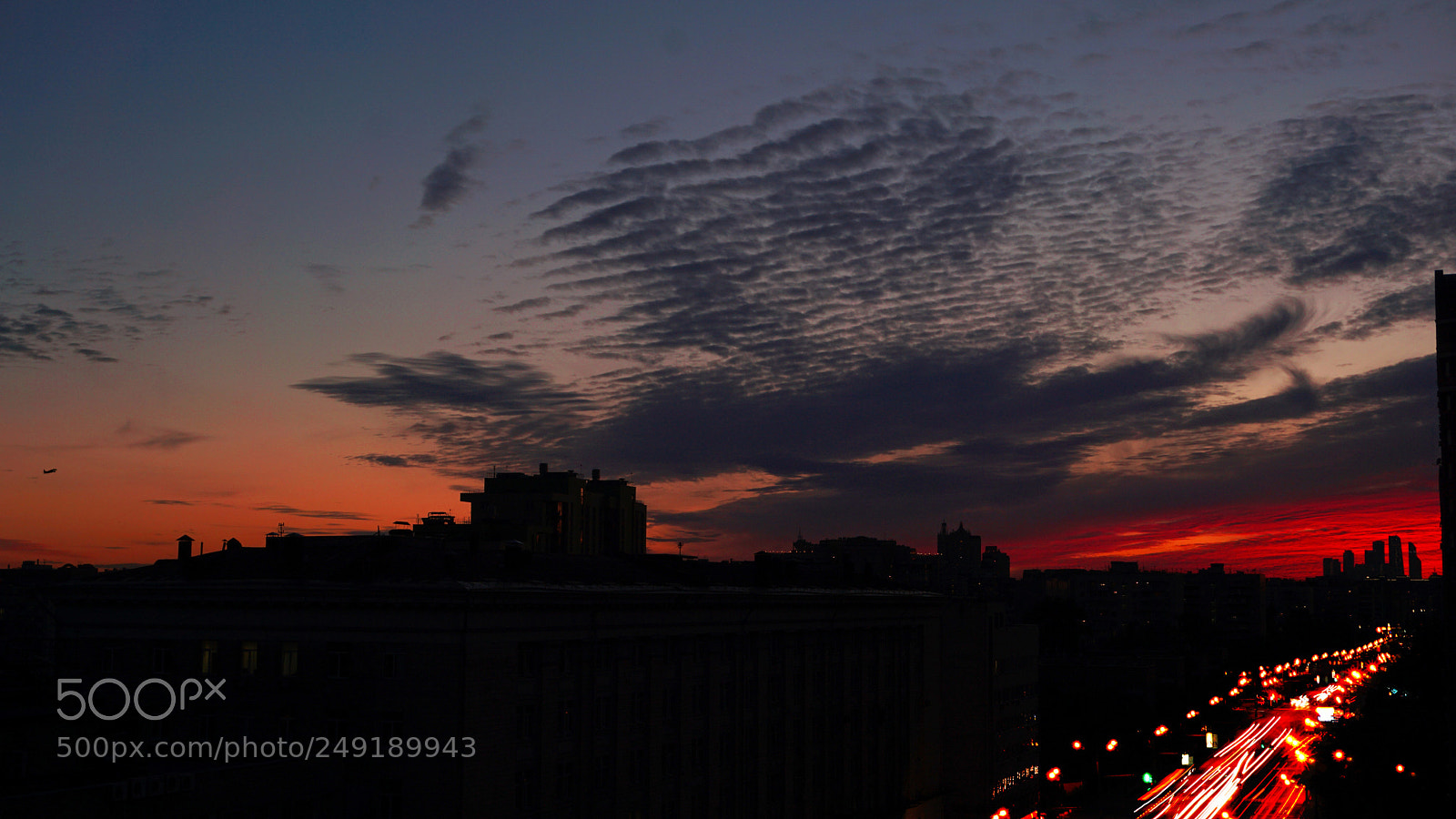 Sony a5100 sample photo. Moscow sunset photography