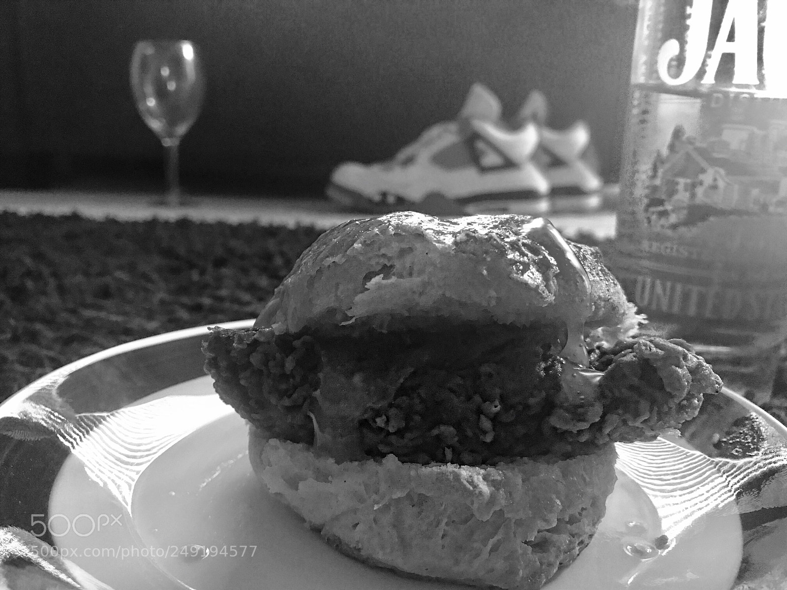 Apple iPhone 7 sample photo. Honey butter chicken biscuit photography