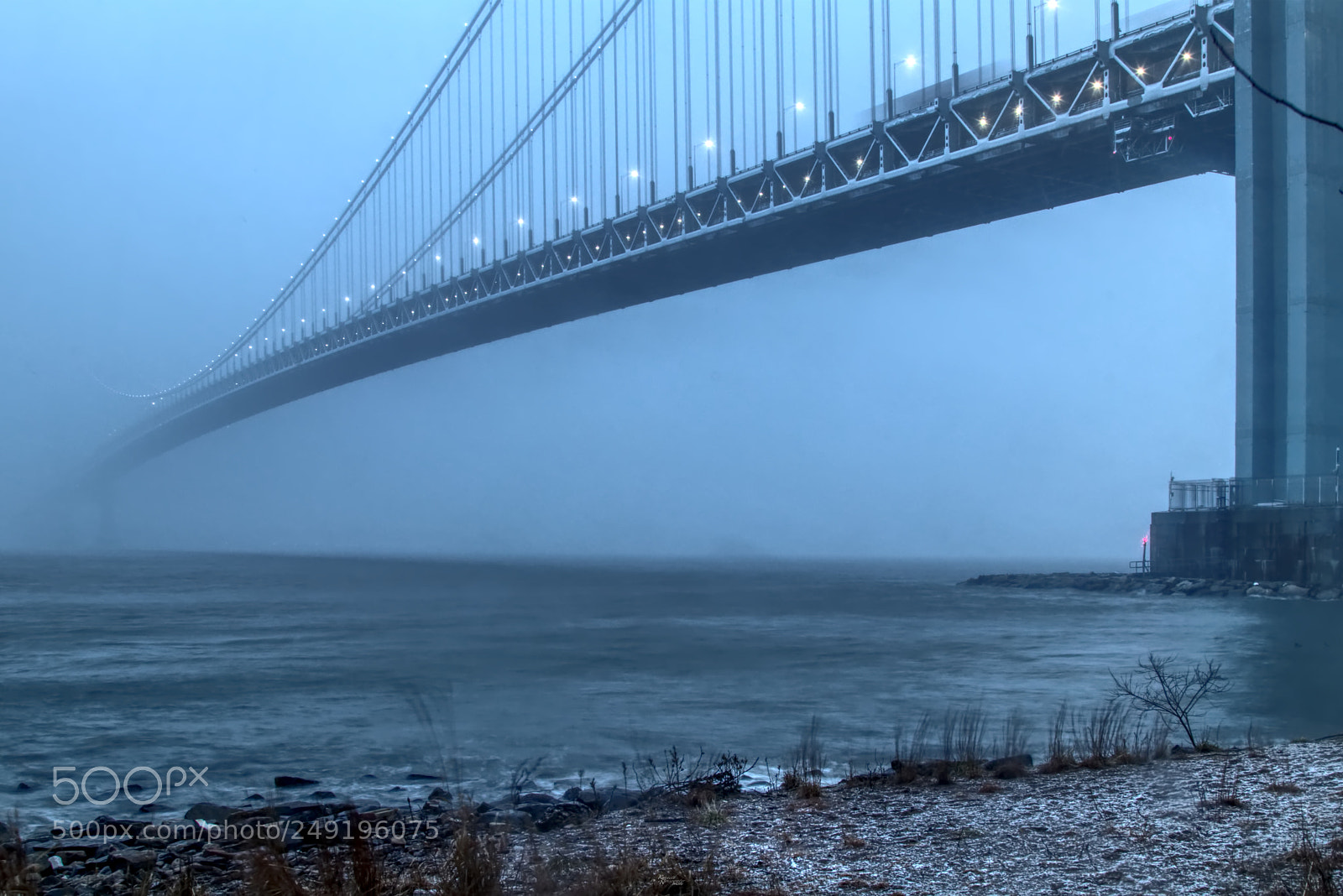 Canon EOS M5 sample photo. Verrazano-narrows bridge fading into photography