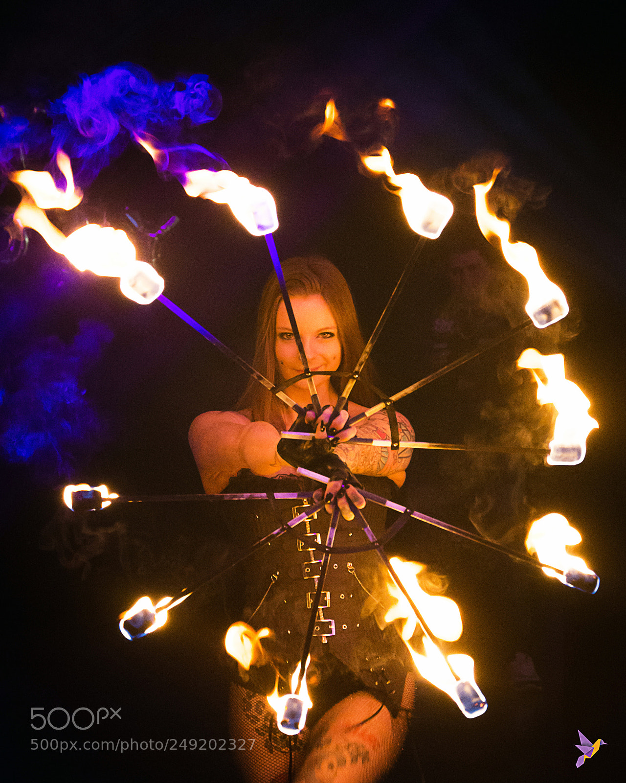 Nikon D800 sample photo. Fire dancer photography