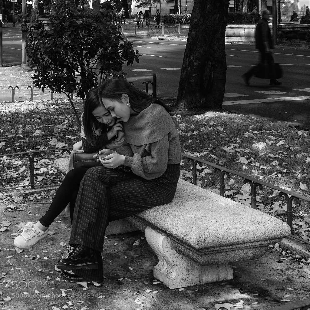 Nikon D90 sample photo. Mirando el telefono photography