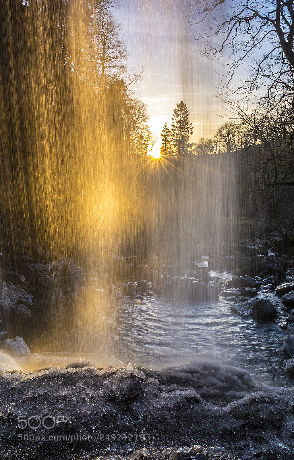 Nikon D5200 sample photo. Behind the waterfall photography