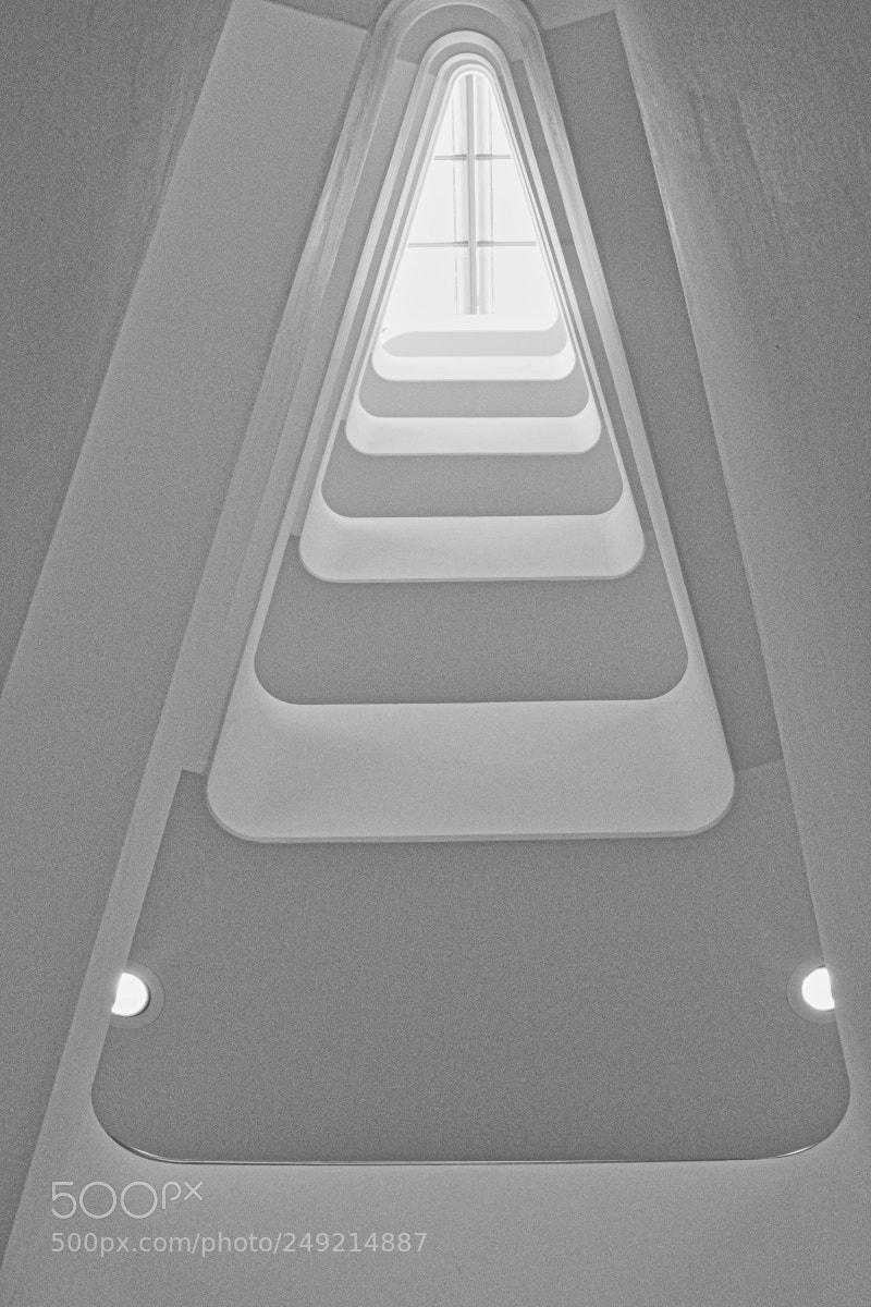 Pentax K-70 sample photo. White stairs photography