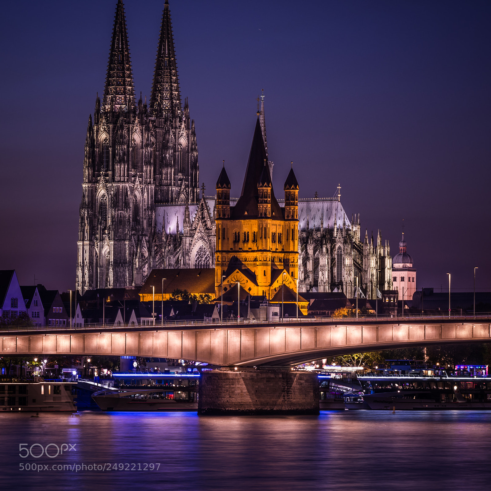 Nikon D7200 sample photo. Cologne by night photography