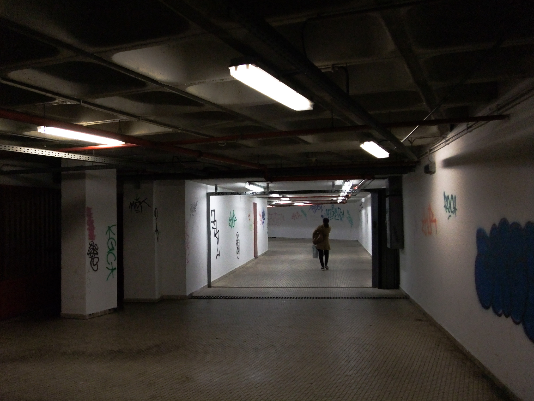 FujiFilm FinePix Z800EXR (FinePix Z808EXR) sample photo. Underground walkway photography