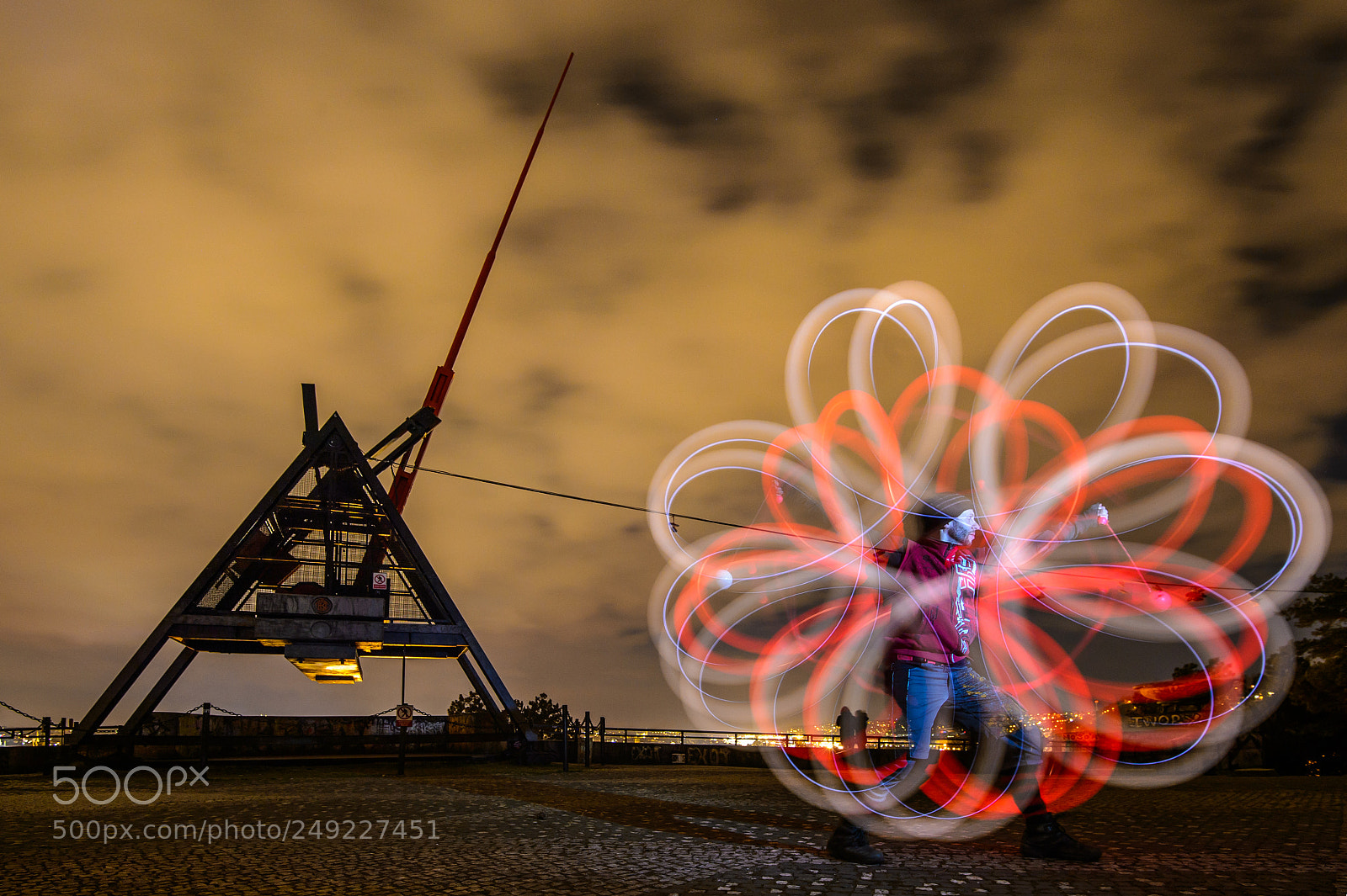 Nikon D4 sample photo. Led light spinning photography