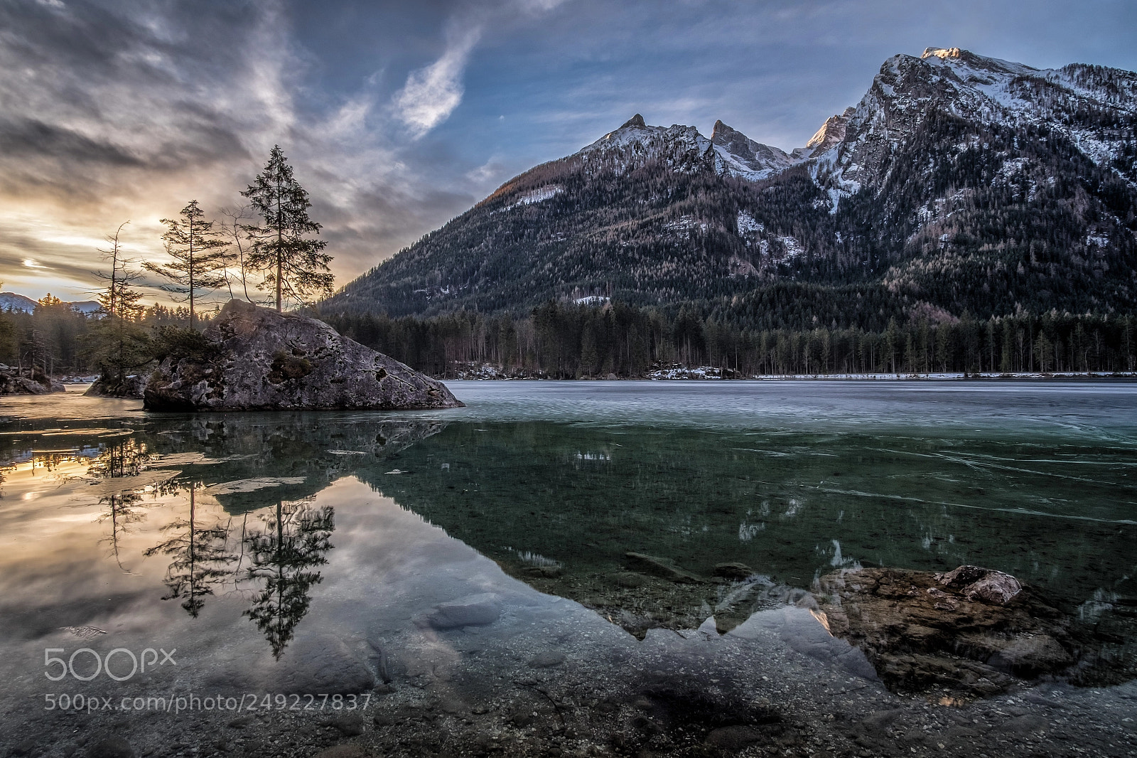 Fujifilm X-T1 sample photo. Hintersee mountains photography