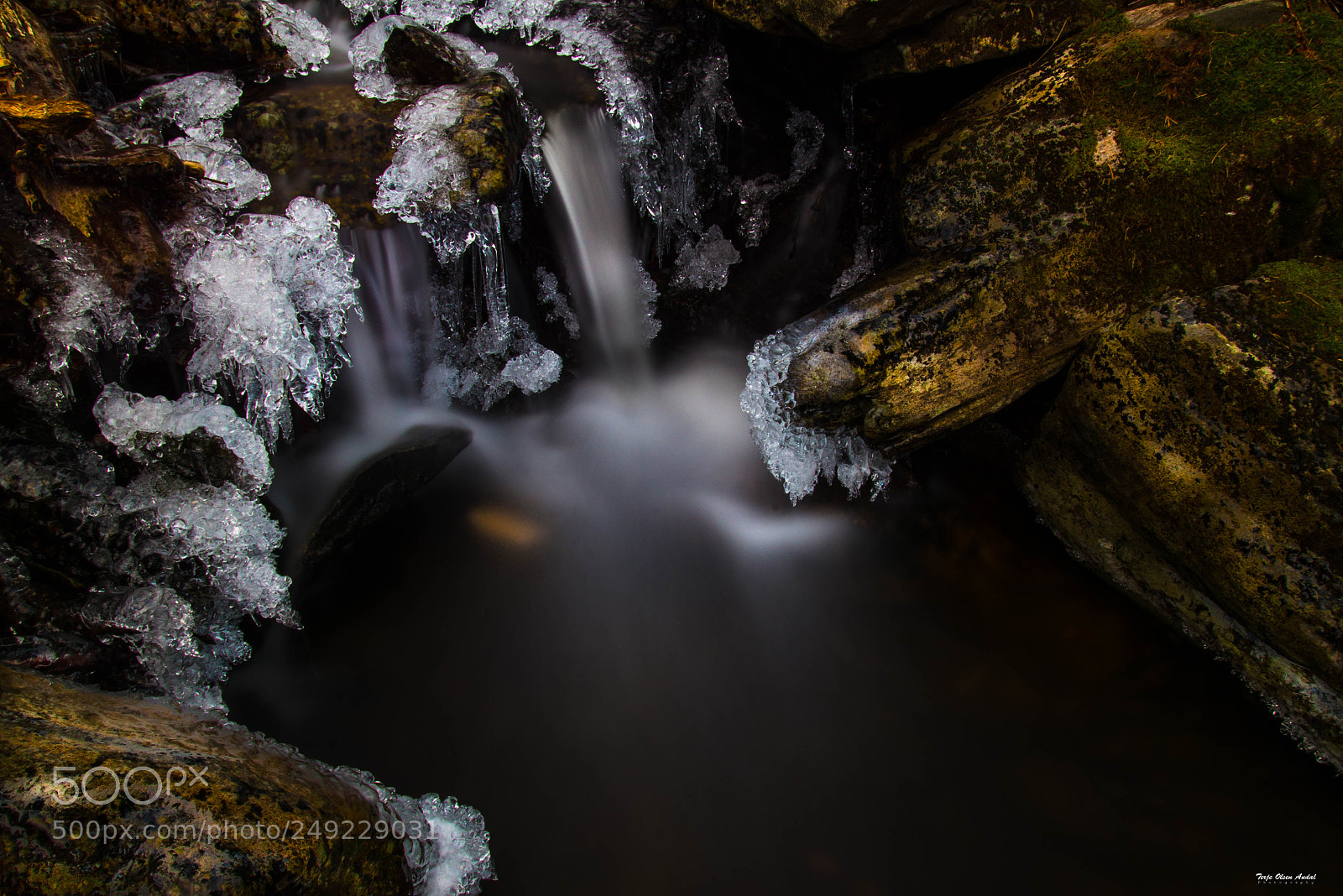 Nikon D800 sample photo. Frozen stream photography