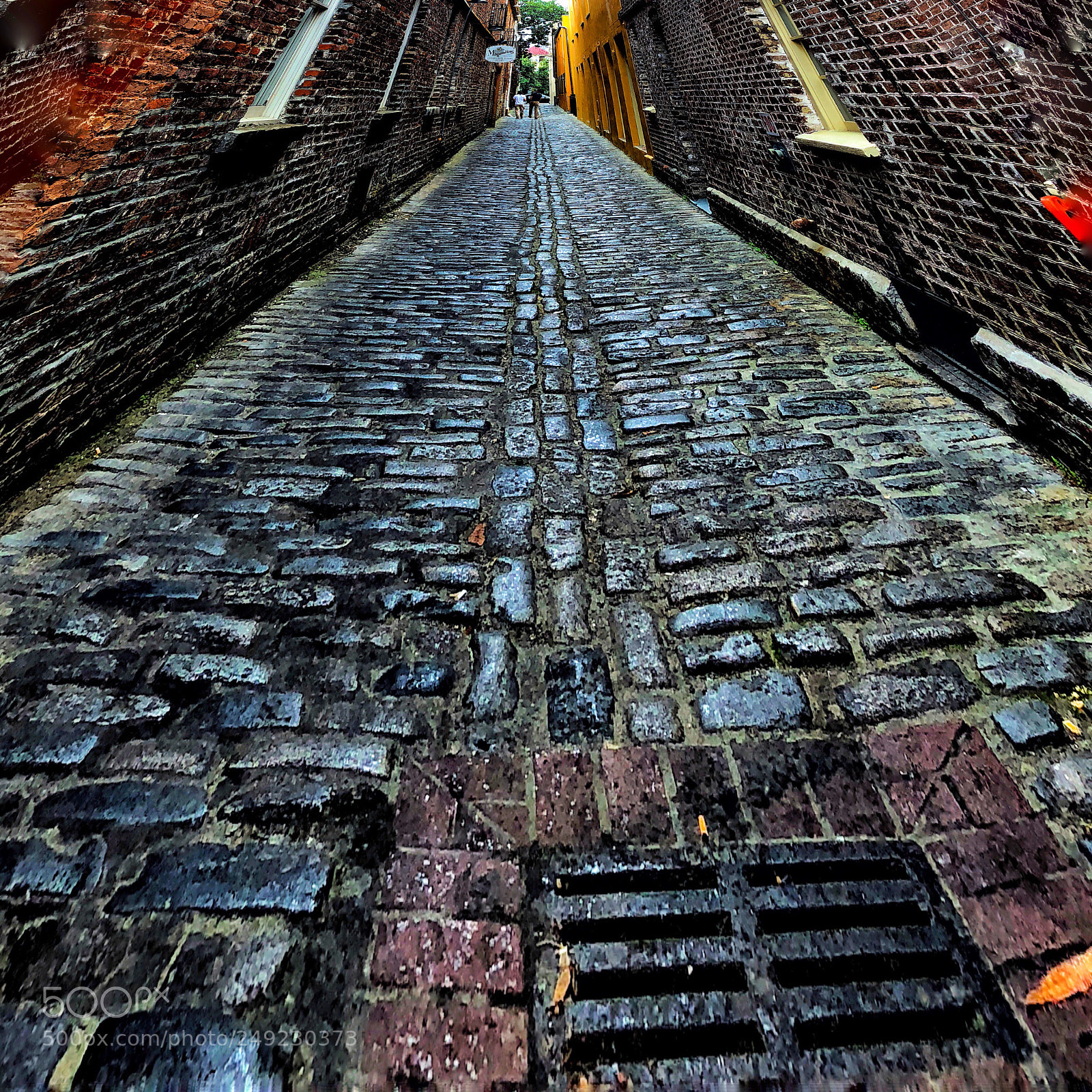Apple iPhone X sample photo. Cobblestone alley photography