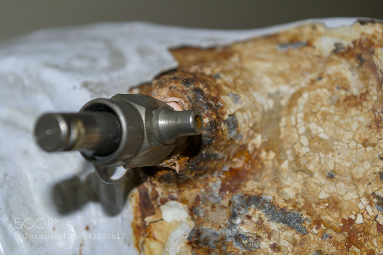 Nikon D3100 sample photo. Pitted paint photography